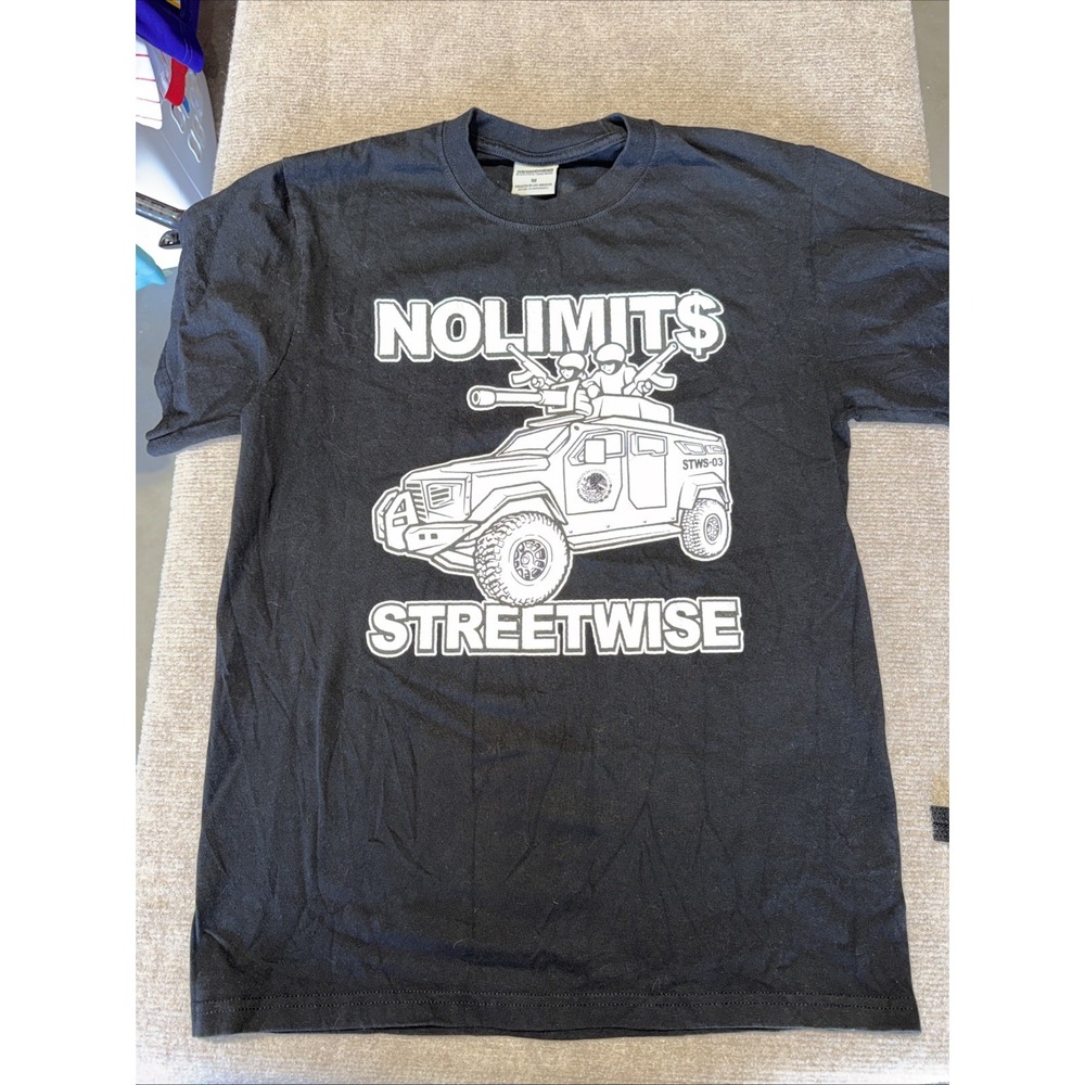 Streetwise No Limits Records T-Shirt Heavy Duty Men's Size M Tshirt